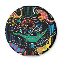 Aboriginal style refrigerator magnet
