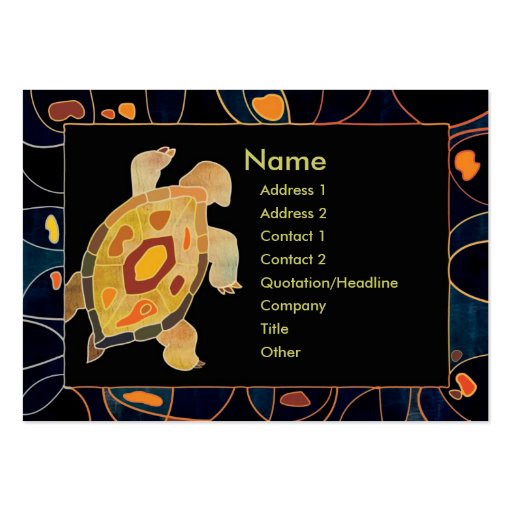 Aboriginal Turtle Professional Business Cards (front side)