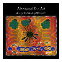 Aboriginals Camp by Waterhole posters