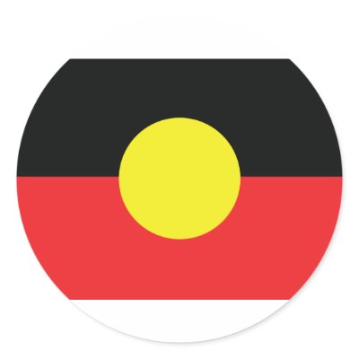 aborigini australia flag round stickers by Tomaniac