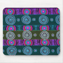 Aboriginie Desert Flowers Design mousepads