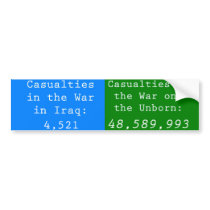 Abortion Casualties bumper stickers