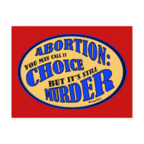 Abortion is Murder postcards