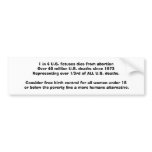 Abortion statistics, solutions bumper stickers