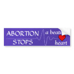"Abortion Stops a Beating Heart" Bumper Stickers