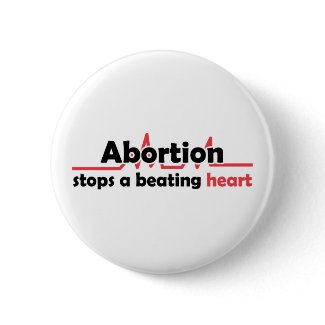 Abortion stops a beating heart button