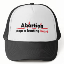 Abortion stops a beating heart hats
