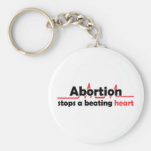 Abortion stops a beating heart keychains
