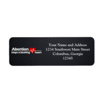Abortion Stops a Beating Heart, Pro-Life Custom Return Address Label