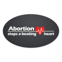 Abortion Stops a Beating Heart, Pro-Life Sticker