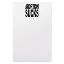Abortion Sucks stationery