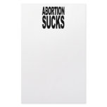 Abortion Sucks Personalized Stationery