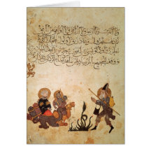 Abou Zayd meets some merchants Greeting Card