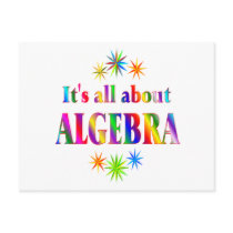 About Algebra Post Card
