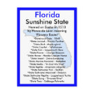 postcard - Florida State Symbols