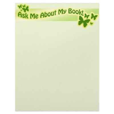 About My Book Green Customized Letterhead by Writersfort