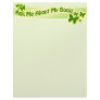 About My Book Green Customized Letterhead