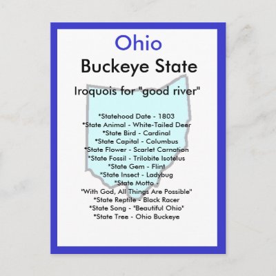 About Ohio Postcard