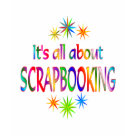 kids_basic_dark_tshirt - Share the joy and fun of Scrapbooking in your life with this colorful design with stars and the words It's all about Scrapbooking.