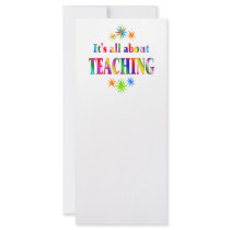 About Teaching rack cards
