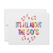 About the 50s personalized invitations