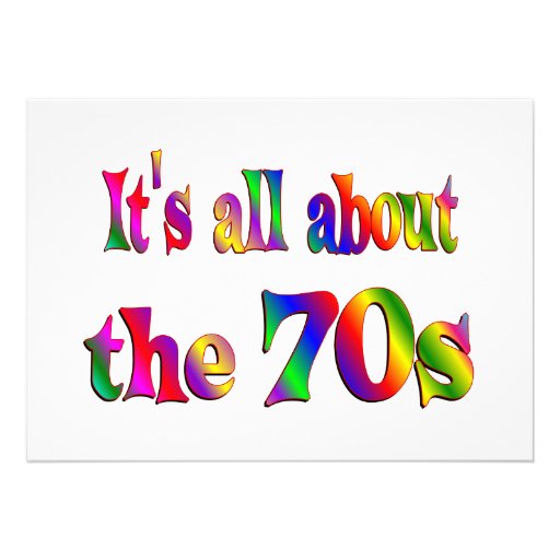 About the 70s personalized announcement