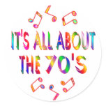 About the 70s round sticker