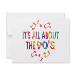 About the 90s personalized invitations