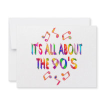 About the 90s personalized invitations