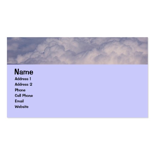 above the clouds 1 business card templates (front side)