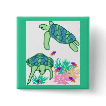Above the rest sea turtle button