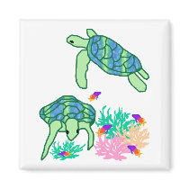 Above the rest sea turtle  magnet