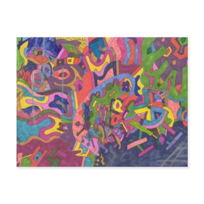 "Above the Storm" Abstract Art Postcards by RLMdesignes