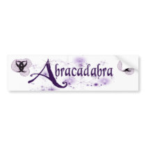 Abracadabra W Bumper Sticker bumper stickers by Method77 Abracadabra W Bumper Sticker bumper stickers