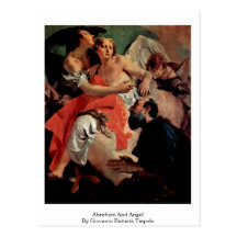 Abraham And Angel By Giovanni Battista Tiepolo Post Card