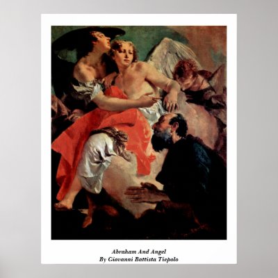 Abraham And Angel By Giovanni Battista Tiepolo Poster by artpaintings