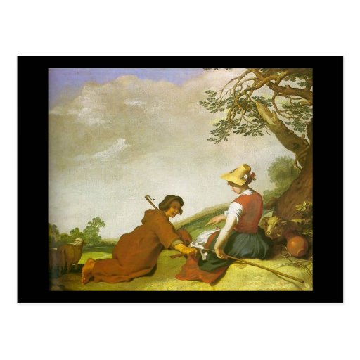 Abraham Bloemaert Shepherd And Shepherdess Postcard