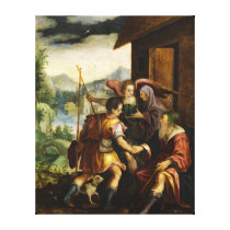 Abraham Dismisses his Son Ishmael by Jan Soens Canvas Print