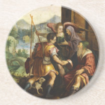 Abraham Dismisses his Son Ishmael by Jan Soens Coasters