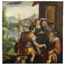 Abraham Dismisses his Son Ishmael by Jan Soens Cloth Napkin