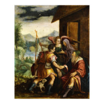 Abraham Dismisses his Son Ishmael by Jan Soens Print