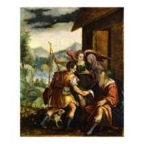 Abraham Dismisses his Son Ishmael by Jan Soens Print