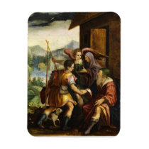 Abraham Dismisses his Son Ishmael by Jan Soens Rectangle Magnet