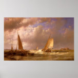 Abraham Hulk Dutch Barges At The Mouth Of An Estua Print