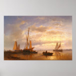 Abraham Hulk Snr Dutch Fishing Vessels In A Calm A Posters