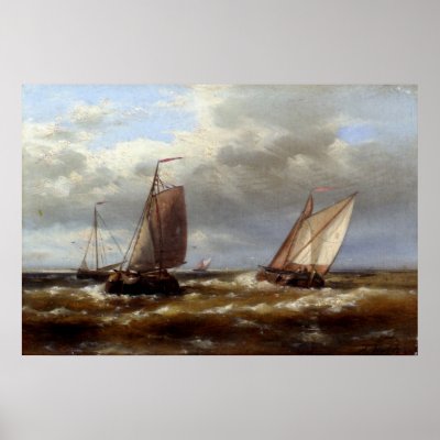 Abraham Hulk Snr In Choppy Waters Poster by art_world