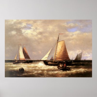 Abraham Hulk Snr Return Of The Fishing Fleet Print by art_world