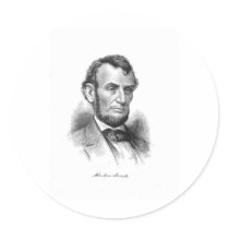 Abraham Lincoln 10 Round Sticker