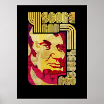 Abraham Lincoln 4 Score Typographic Design Print