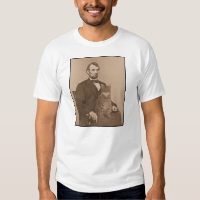 Abraham Lincoln and his cat &quot;Gloria&quot; 2 Tee Shirt